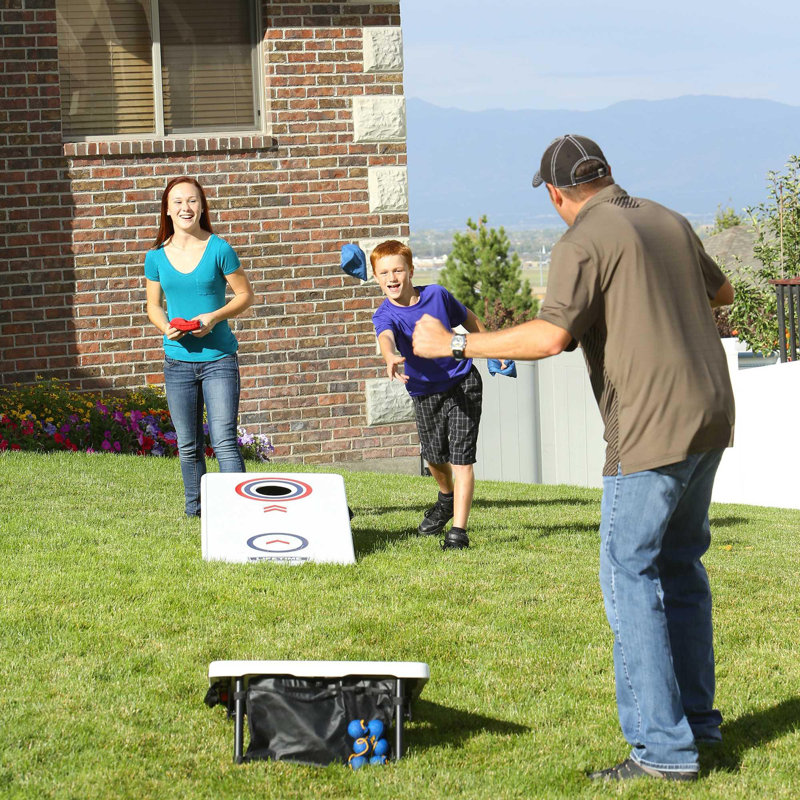 Lifetime Heavy Duty Outdoor Cornhole, Ladderball Game and Folding Table